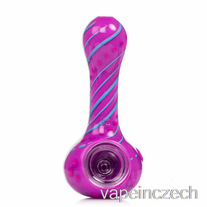 Eyce Oraflex Květinová Silikonová Lžička Květina (modrá / Fialová / Fialová) Vape Bez Nikotinu